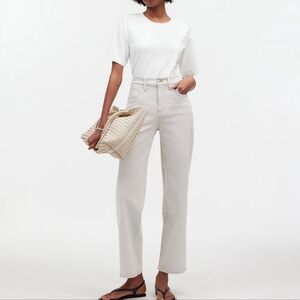 Madewell perfect vintage wide leg jeans, stone denim wash, size 30